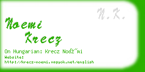 noemi krecz business card